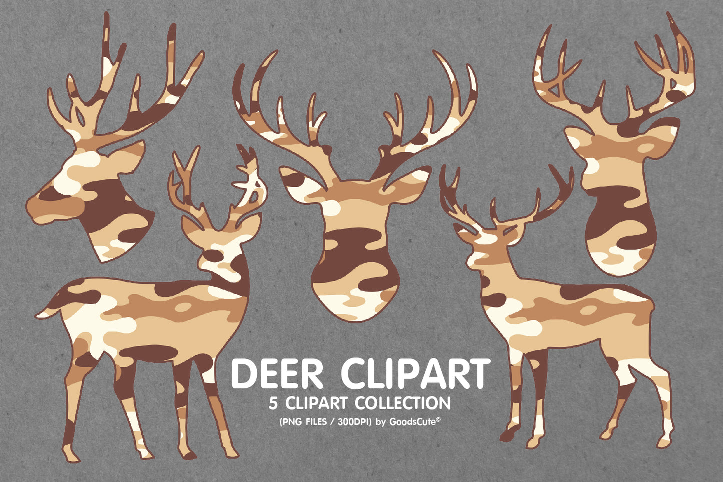 Deer Camo Texture • Clipart PNG • Sublimation Backgrounds & Textures