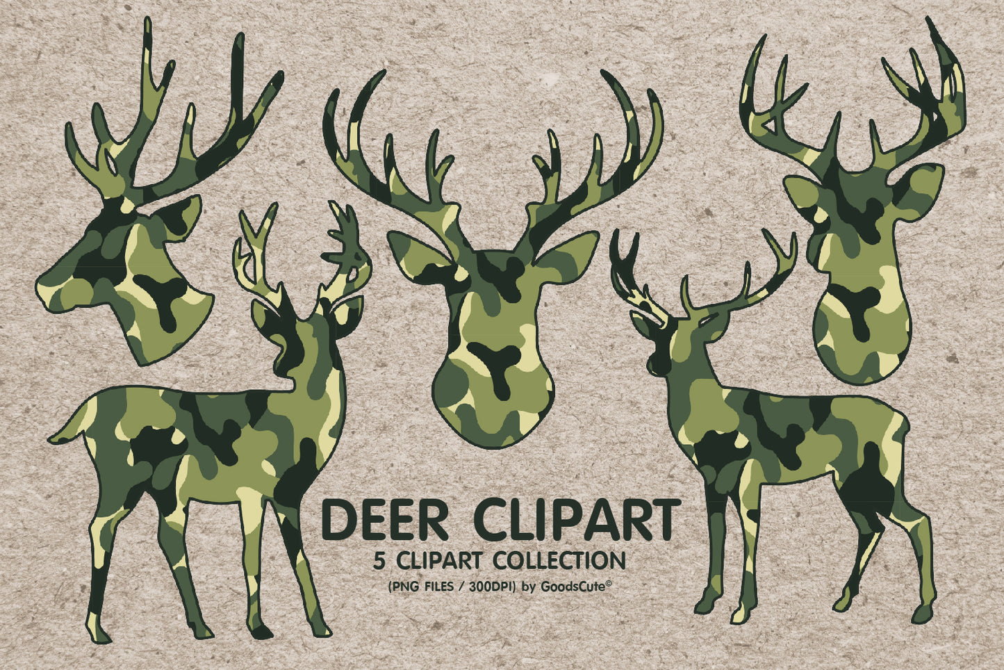Deer Camo Texture • Clipart PNG • Sublimation Backgrounds & Textures