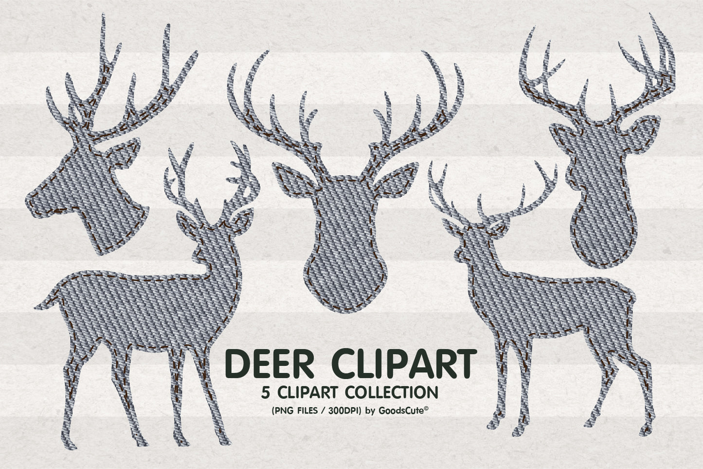 Deer Jeans Texture • Clipart PNG • Sublimation Backgrounds & Textures