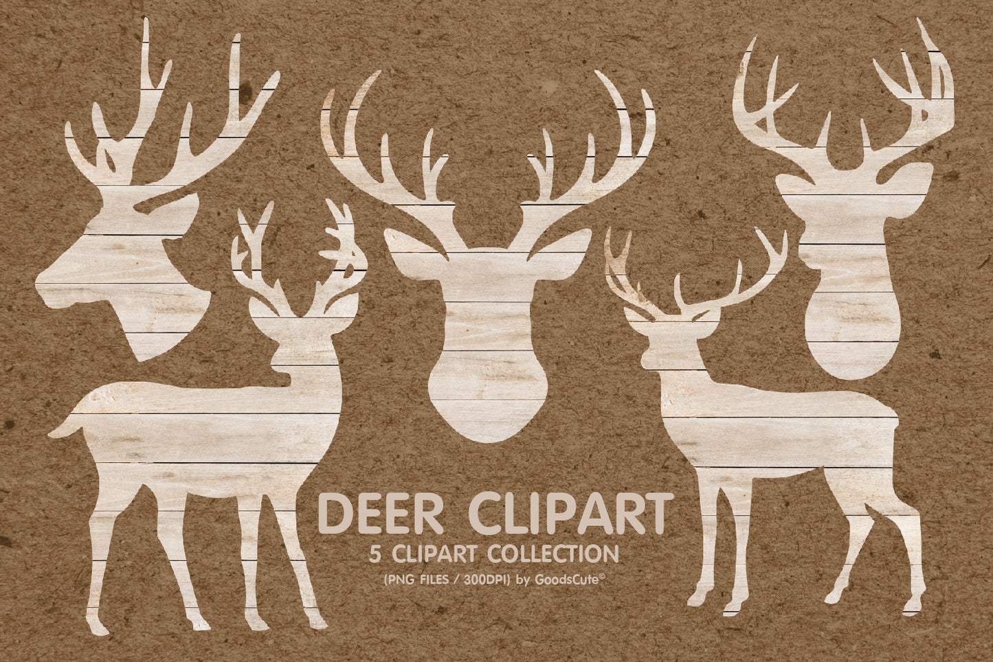 Deer Wood Texture • Clipart PNG • Sublimation Backgrounds & Textures
