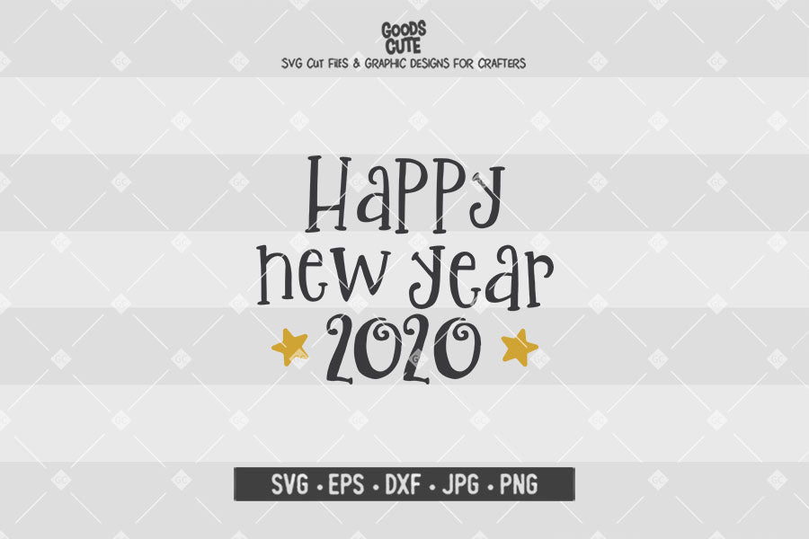 Happy New Year 2020 • Cut File in SVG EPS DXF JPG PNG