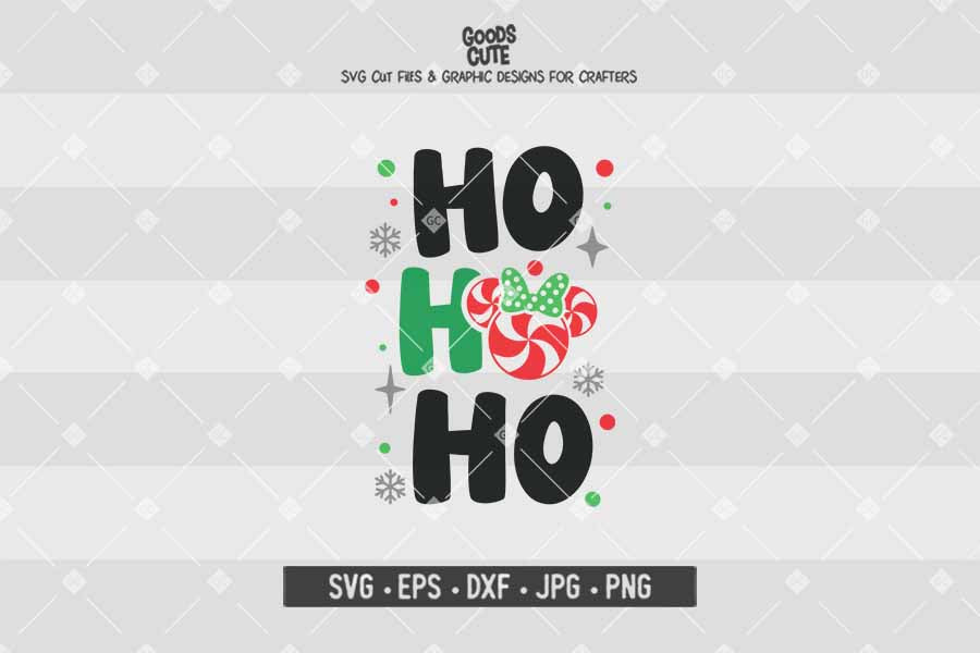Minnie Ho Ho Ho • Disney • Christmas • Cut File in SVG EPS DXF JPG PNG