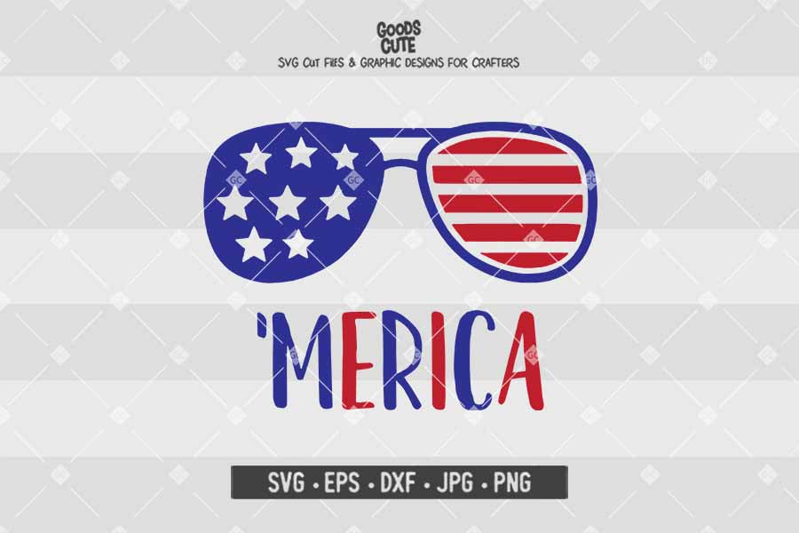 Merica • 4th of july • Cut File in SVG EPS DXF JPG PNG
