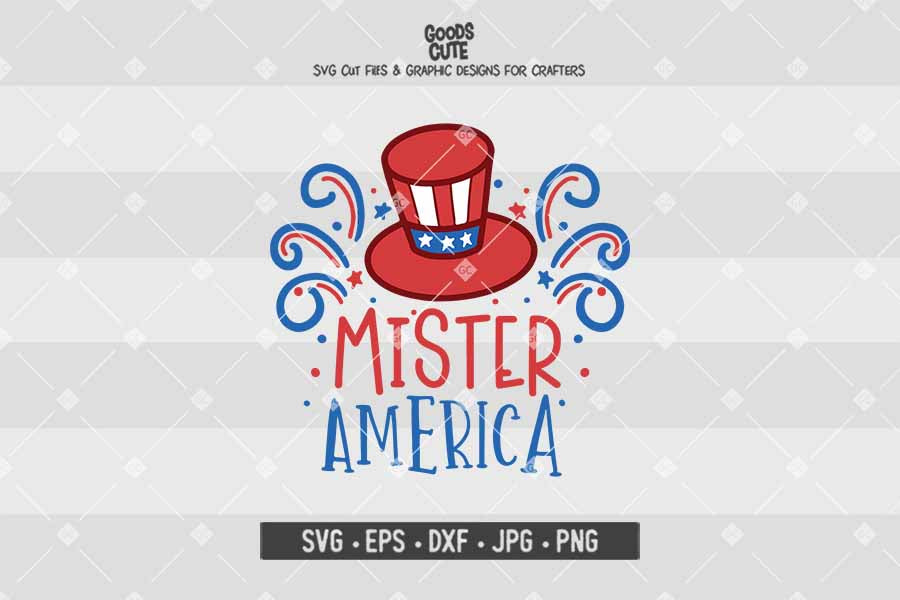 Mister America • 4th of July • Cut File in SVG EPS DXF JPG PNG