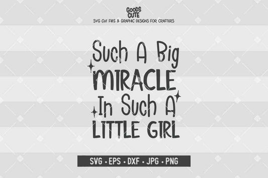 Such A Big Miracle In Such A Little Girl • Cut File in SVG EPS DXF JPG PNG