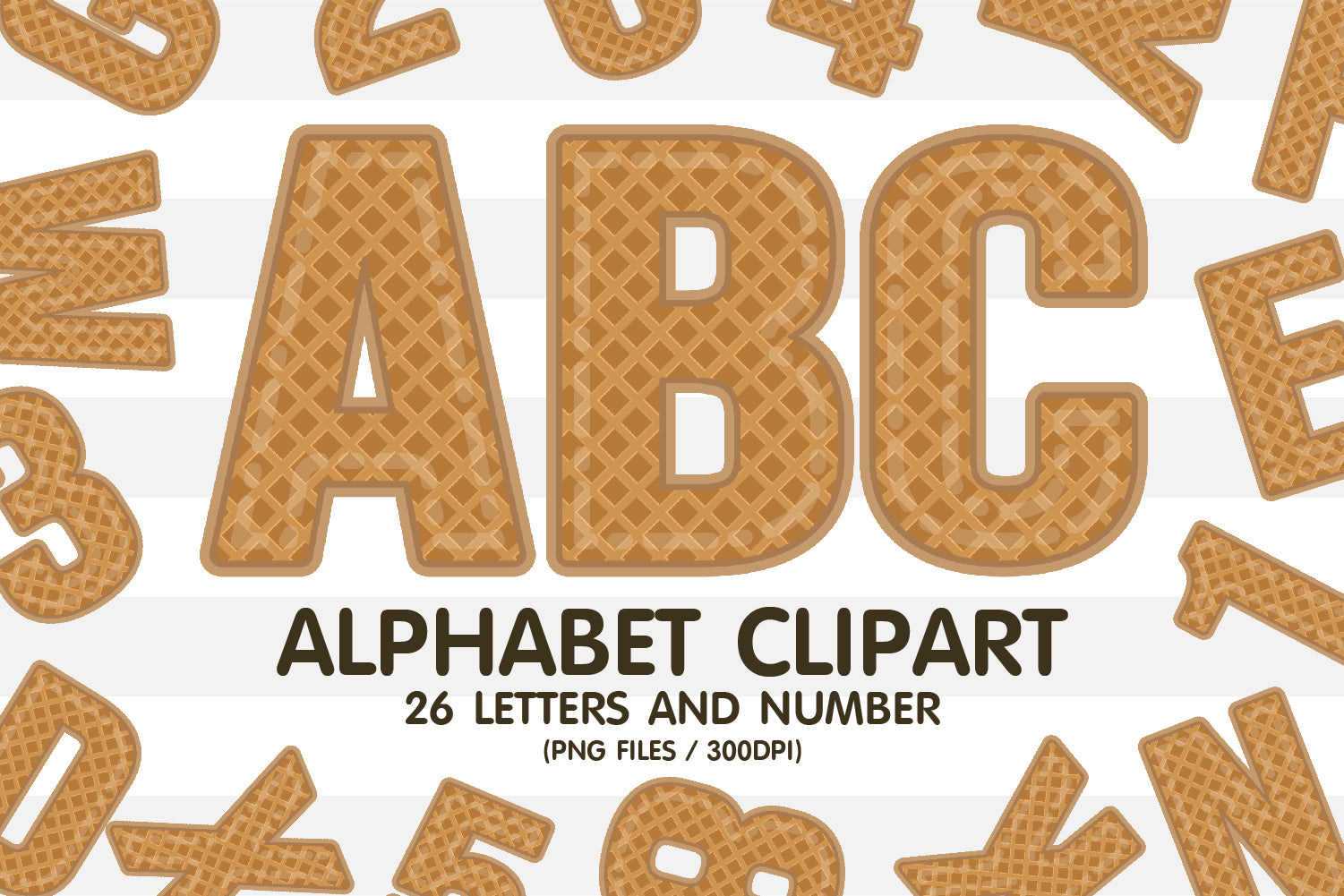 Ice Cream Wafer Alphabet Letters