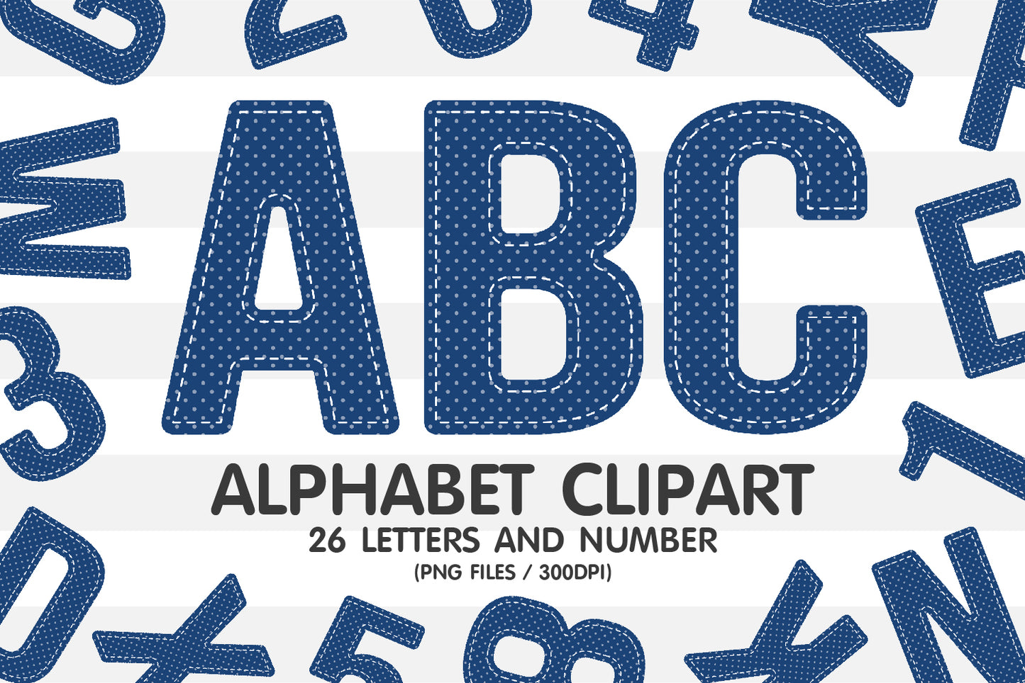  Navy Dot Clipart Alphabet PNG