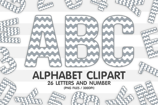 Wave Clipart Alphabet Sublimation
