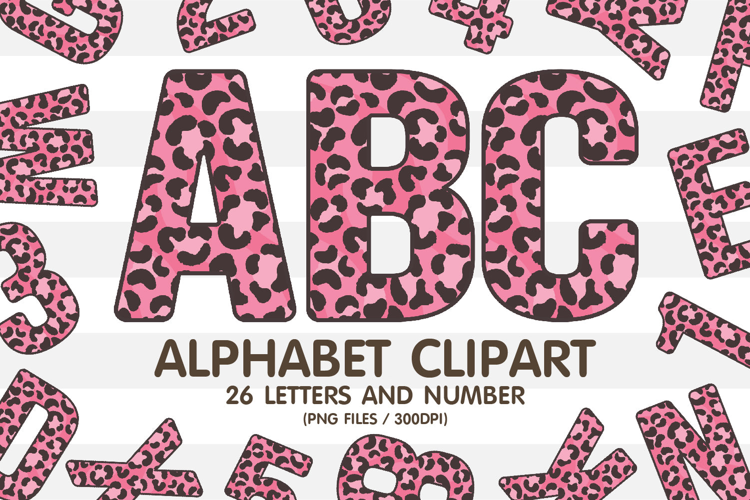 Pink Leopard Alphabet Letters