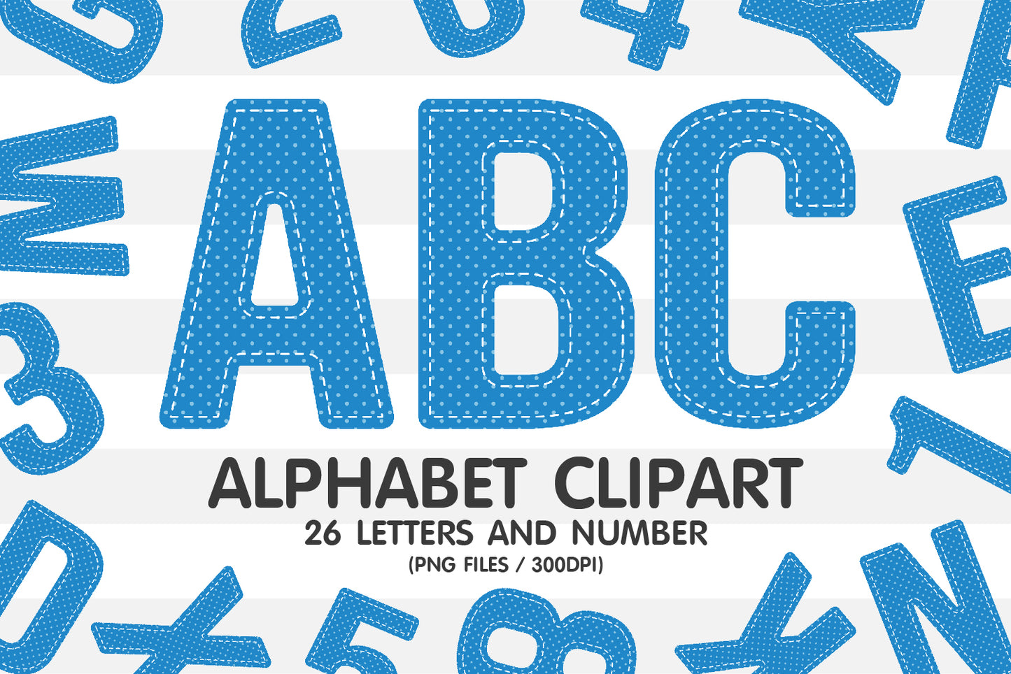 Blue Dot Alphabet Letters PNG