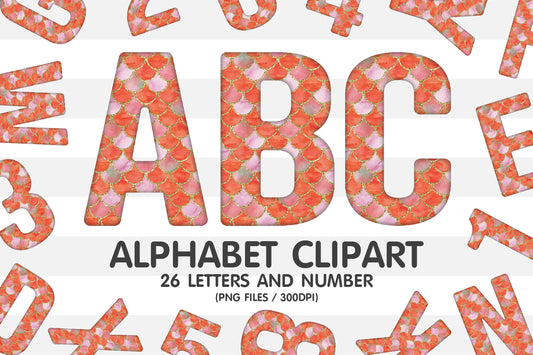 Mermaid Scale Alphabet Letters