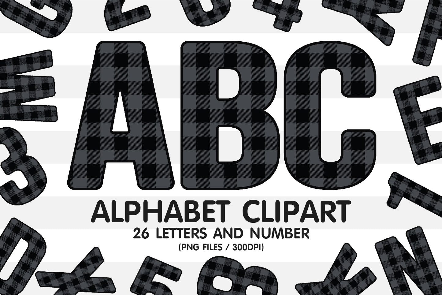 Buffalo Plaid Alphabet Letters