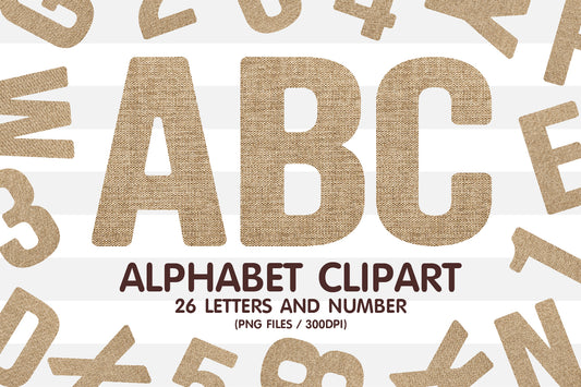 Neutral Linen Alphabet Sublimation