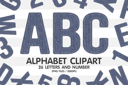 Jeans Clipart Alphabet PNG