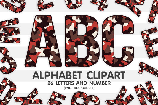 Camo Alphabet Letters