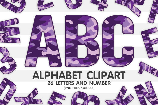 Camouflage Alphabet PNG