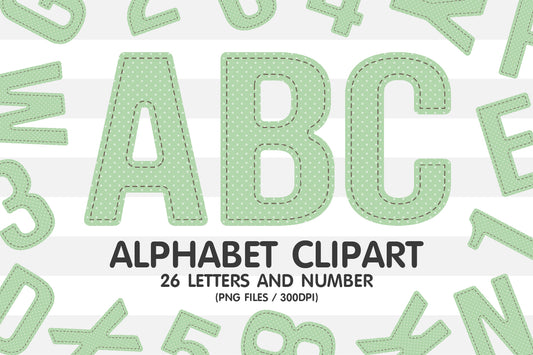 Mint Dot Clipart PNG Letters