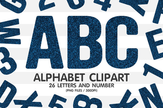 Glitter Alphabet Letters and Number