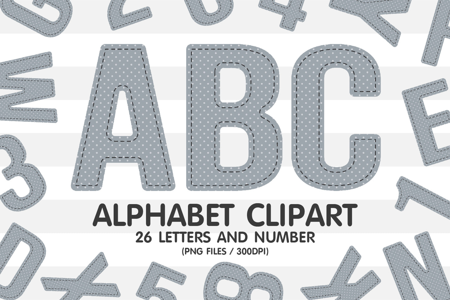 Gray Dot Alphabet PNG Clipart