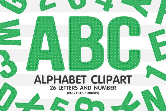Green Dot Alphabet PNG Clipart