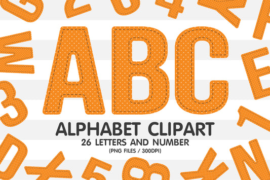 Orange Dot Clipart Alphabet PNG