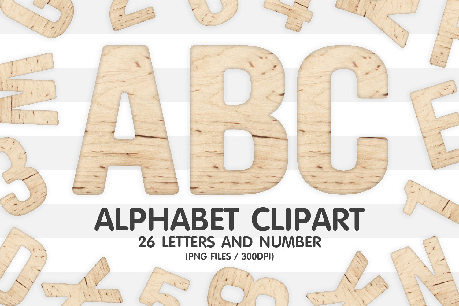 Wood Texture Alphabet Letters PNG Clipart