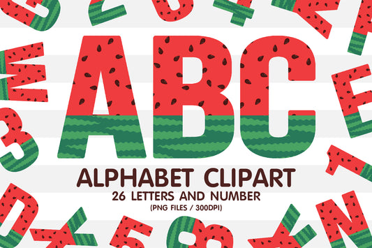 watermelon alphabet letters
