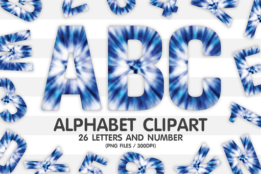 Tie Dye Alphabet Letters