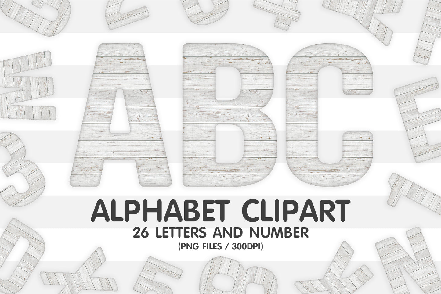 Wood Texture Clipart Alphabet