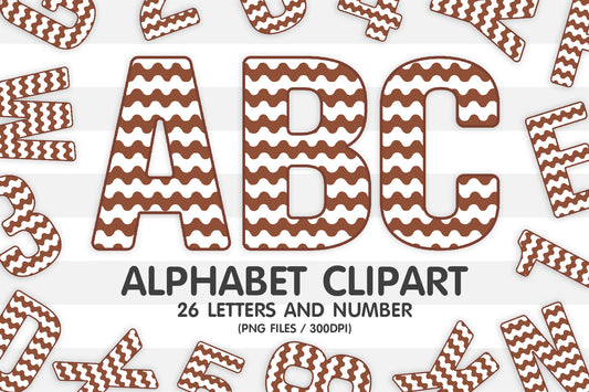Wave Alphabet Letters PNG