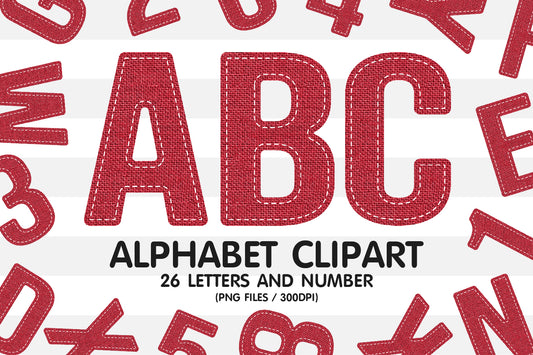Burlap Alphabet Letters and Number