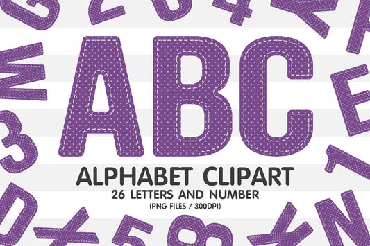  Purple Dot Clipart Alphabet Sublimation