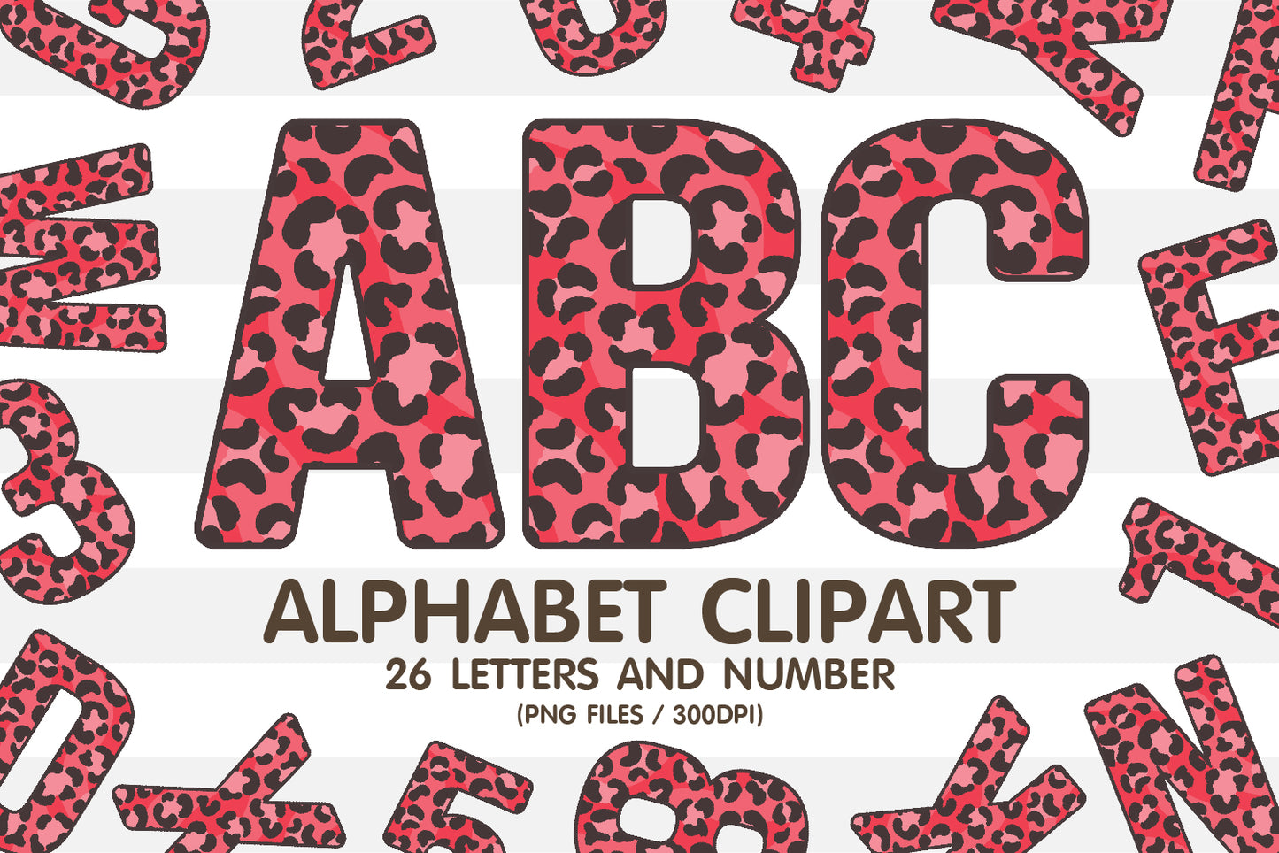 Red Leopard Skin Clipart PNG