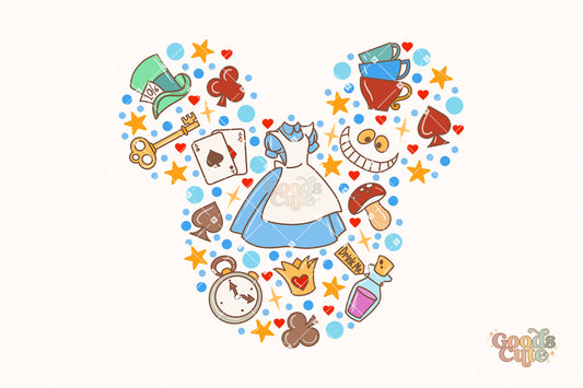 Alice in Wonderland • Disney • PNG File Sublimation