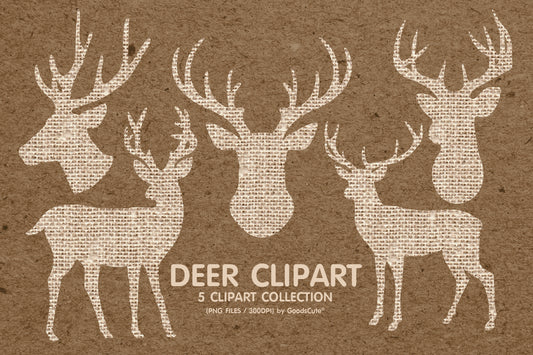 Deer Burlap Texture • Clipart PNG • Sublimation Backgrounds & Textures