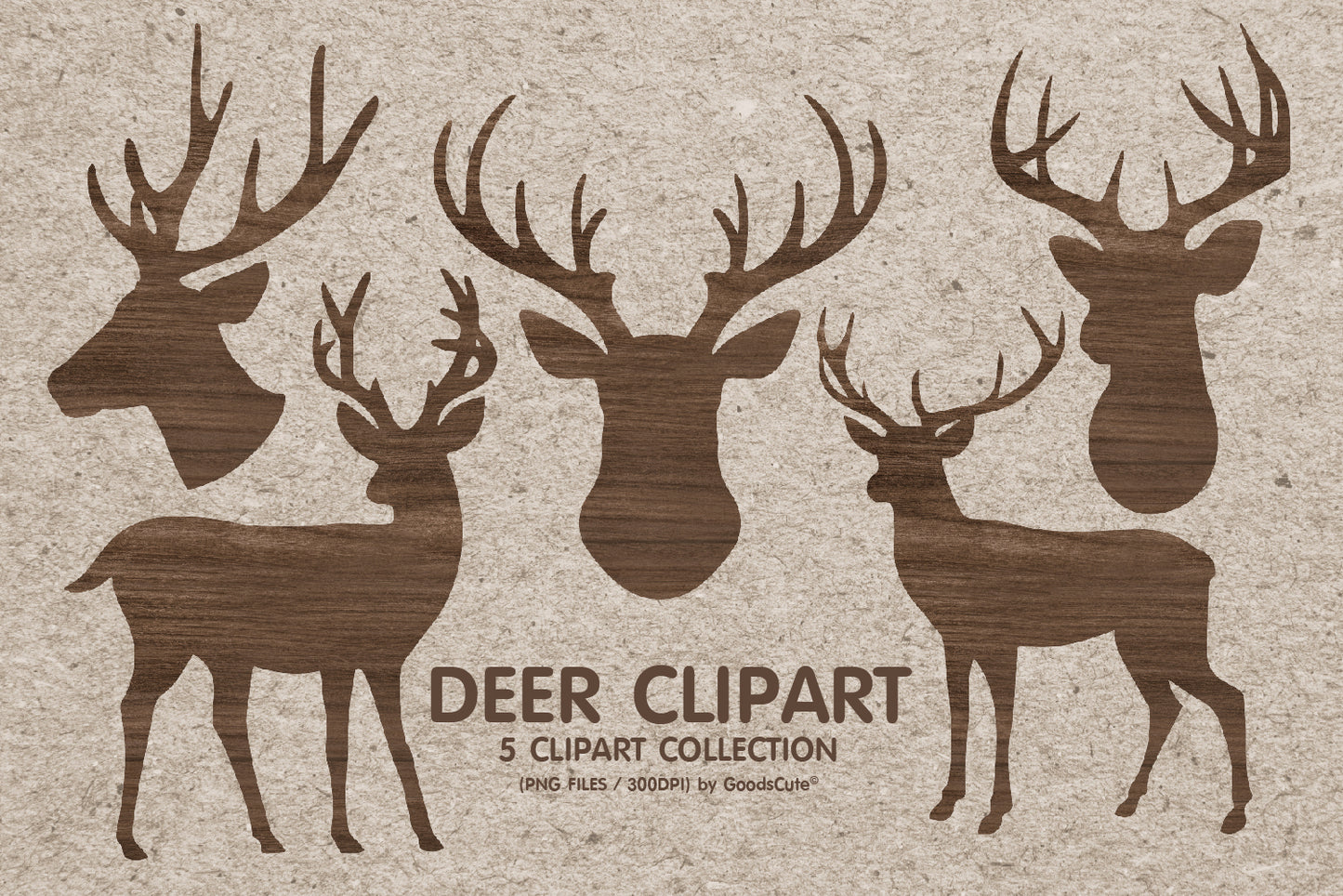 Deer Wood Texture • Clipart PNG • Sublimation Backgrounds & Textures