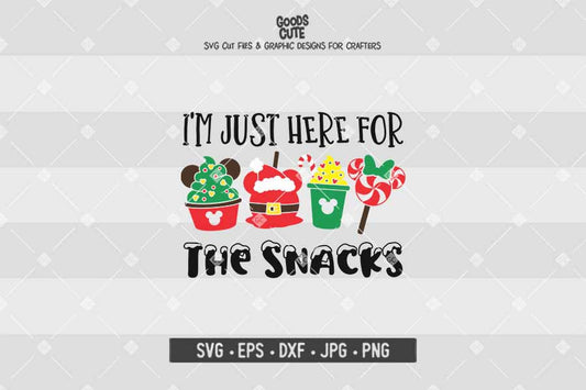 Disney Christmas I'm Just Here For The Snacks • Disney • Christmas • Cut File in SVG EPS DXF JPG PNG