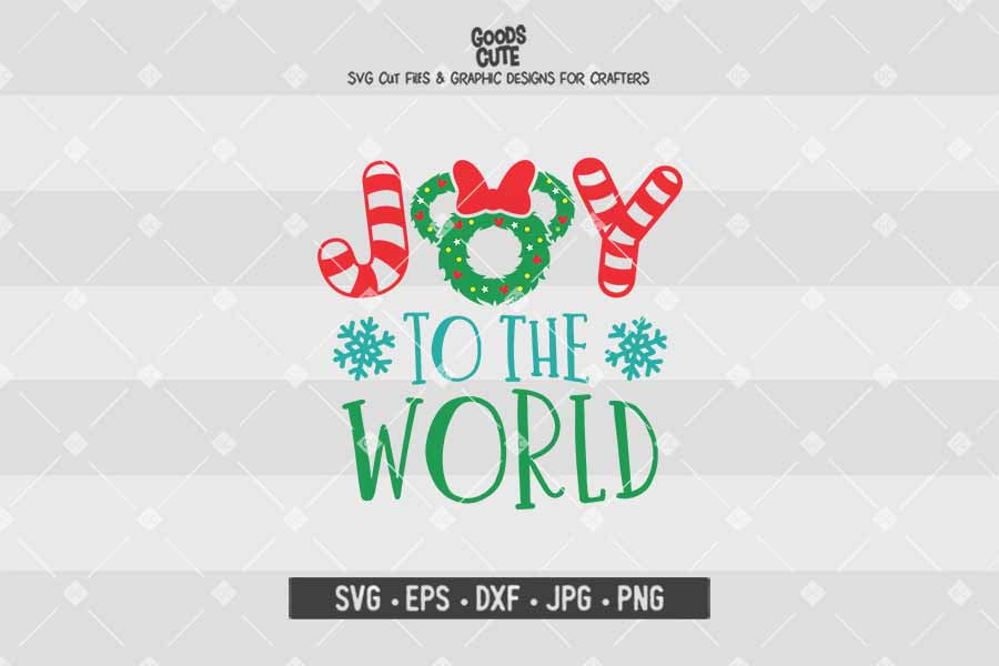 Joy to the World Minnie • Disney • Christmas • Cut File in SVG EPS DXF JPG PNG
