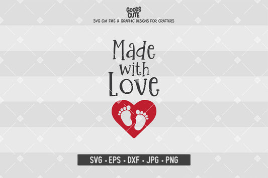 Made With Love Valentine's Day • Pregnant • Cut File in SVG EPS DXF JPG PNG