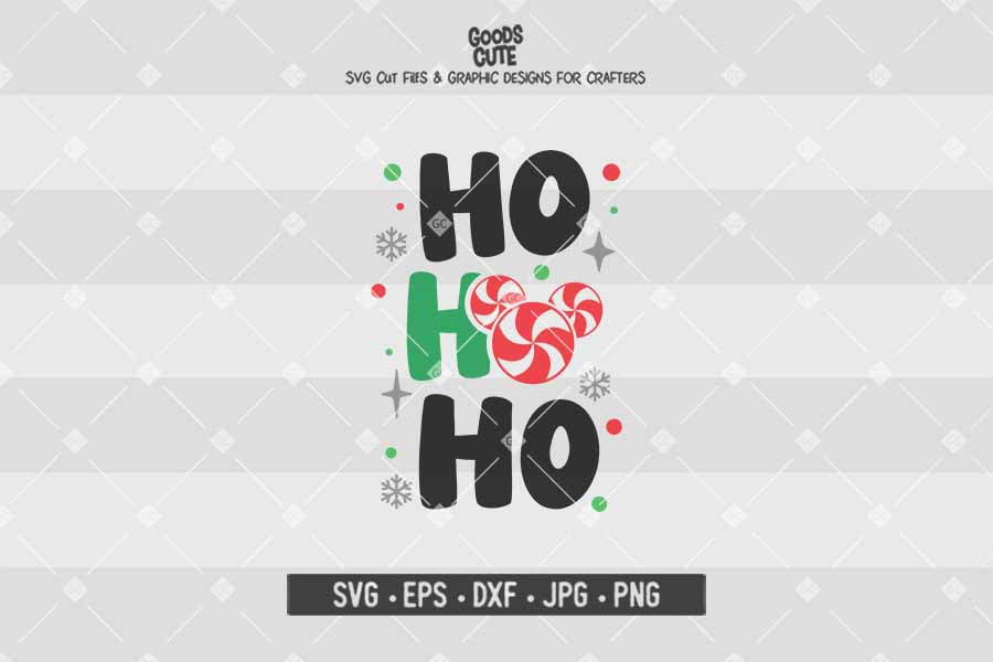 Mickey Ho Ho Ho • Disney • Christmas • Cut File in SVG EPS DXF JPG PNG
