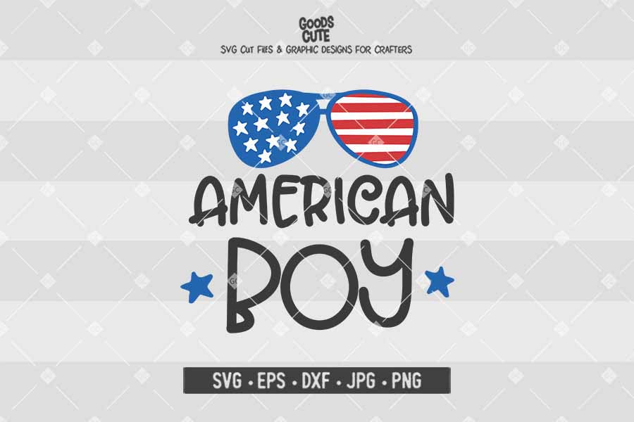 American Boy • 4th of July • Cut File in SVG EPS DXF JPG PNG