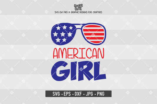 American Girl • 4th of July • Cut File in SVG EPS DXF JPG PNG