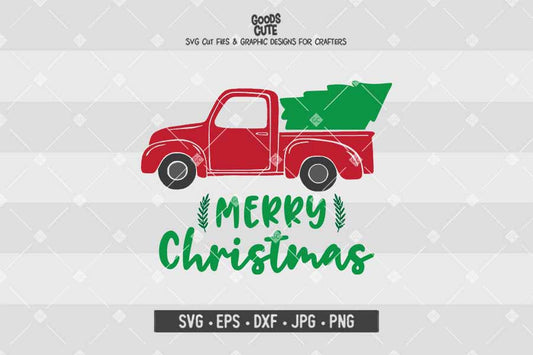 Christmas Tree Delivery Truck • Cut File in SVG EPS DXF JPG PNG