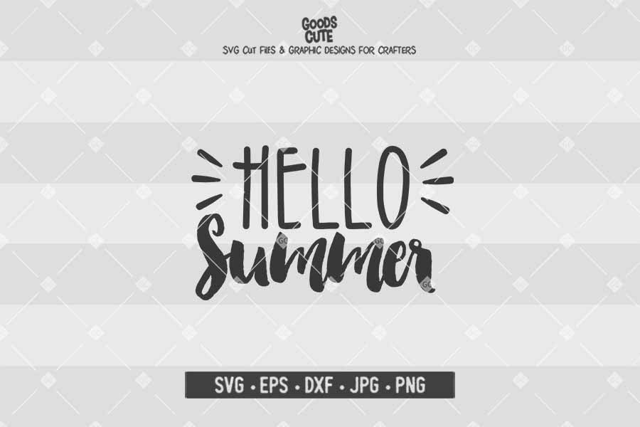 Hello Summer • Cut File in SVG EPS DXF JPG PNG