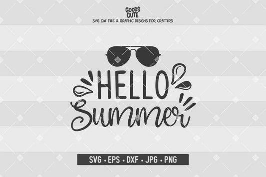 Hello Summer • Cut File in SVG EPS DXF JPG PNG