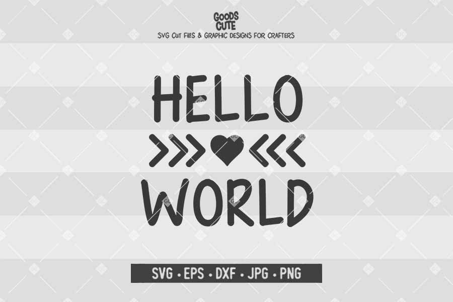 Hello World • Cut File in SVG EPS DXF JPG PNG