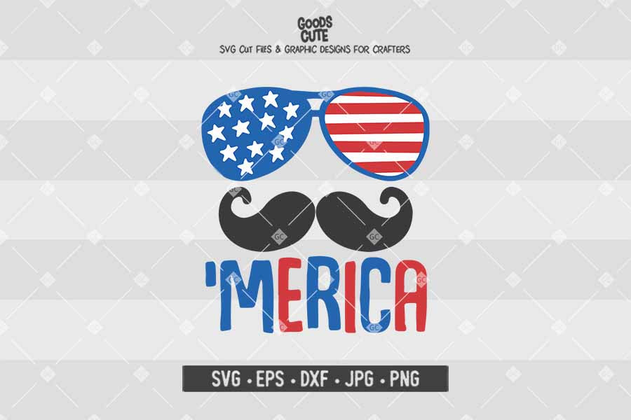 Merica • 4th of july • Cut File in SVG EPS DXF JPG PNG