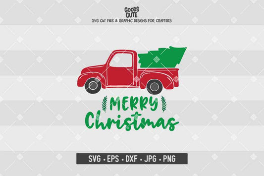 Merry Christmas Truck • Cut File in SVG EPS DXF JPG PNG