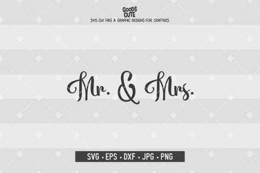 Mr. & Mrs • Wedding • Cut File in SVG EPS DXF JPG PNG