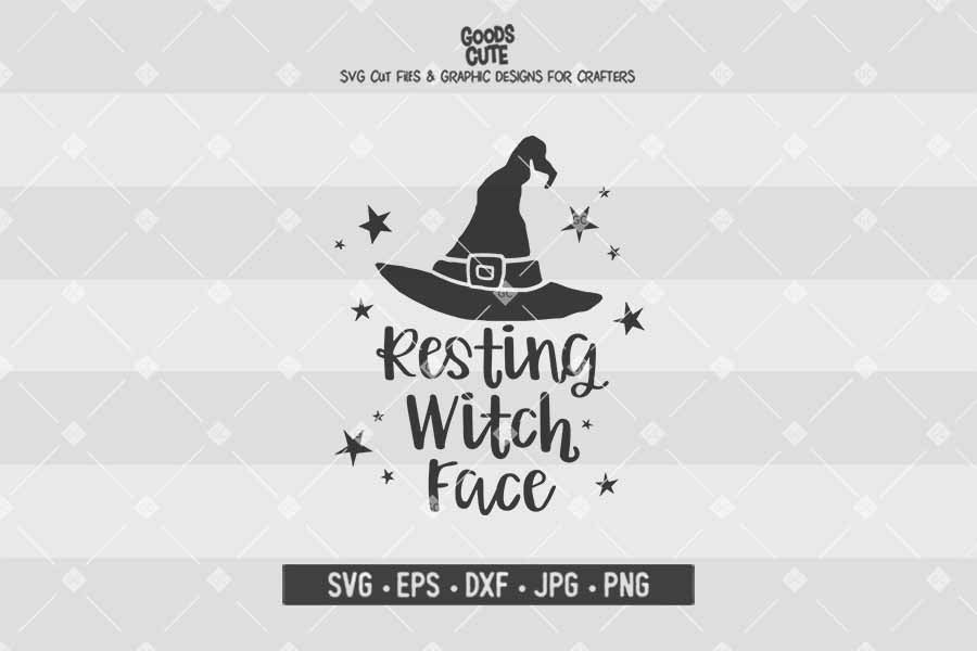 Resting Witch Face • Halloween • Cut File in SVG EPS DXF JPG PNG